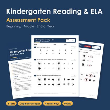 Kindergarten Reading & ELA Assessment Pack