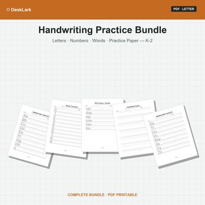 Handwriting Practice Bundle