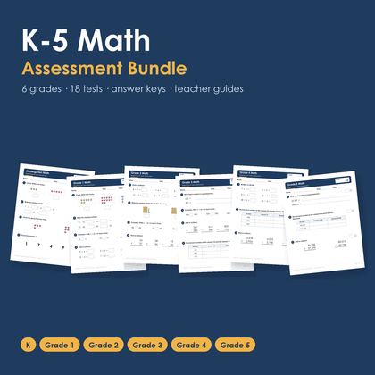 K–5 Math Assessment Bundle