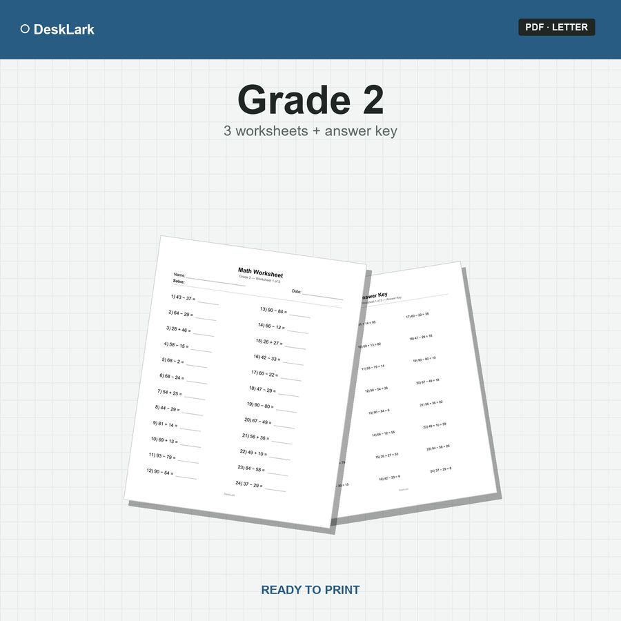 Grade 2 Math Worksheets