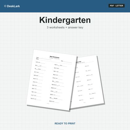 Kindergarten Math Worksheets