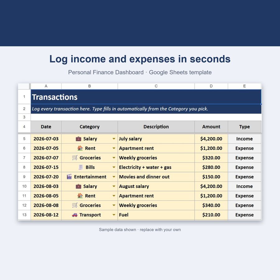 Personal Finance Dashboard